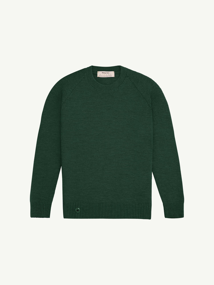 Lyle & Scott Crew Neck Lambswool Blend Jump Dark Green Marl hombre