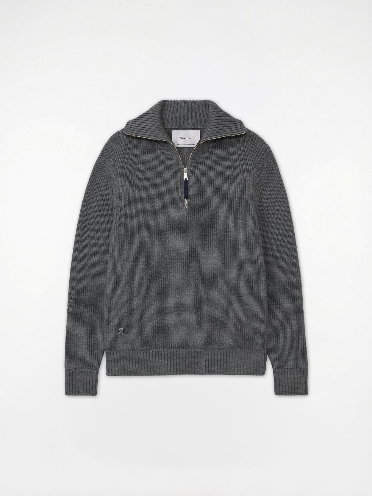 The Ridge Knit Half Zip Slate Grey Image