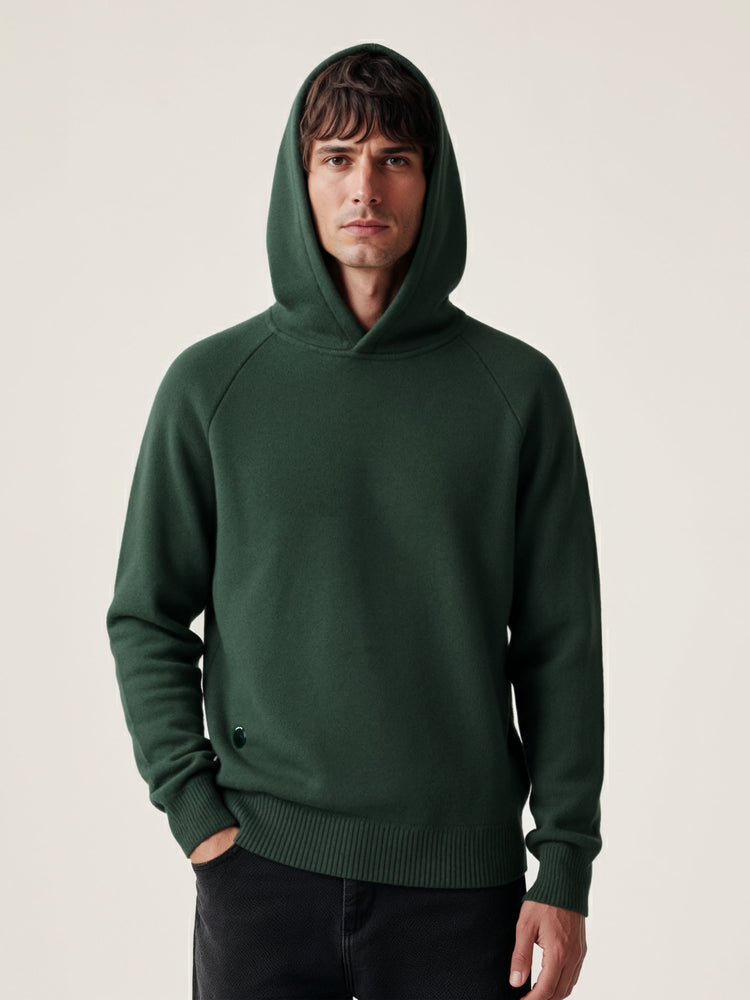 The Knitted Hoodie Emerald Green Image