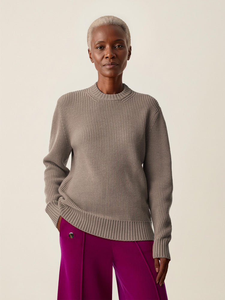 The Shepherd's Knit Crewneck Fawn Brown Image