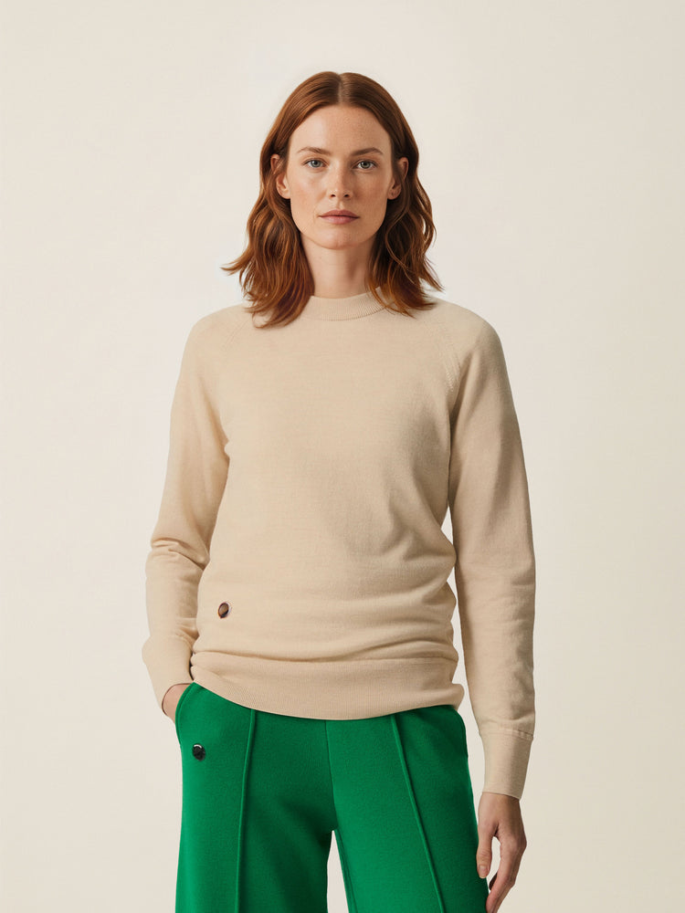 The Crewneck Light Almond White Image