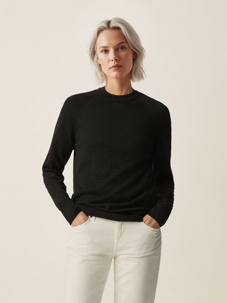 The Crewneck Light Anthracite Black Image