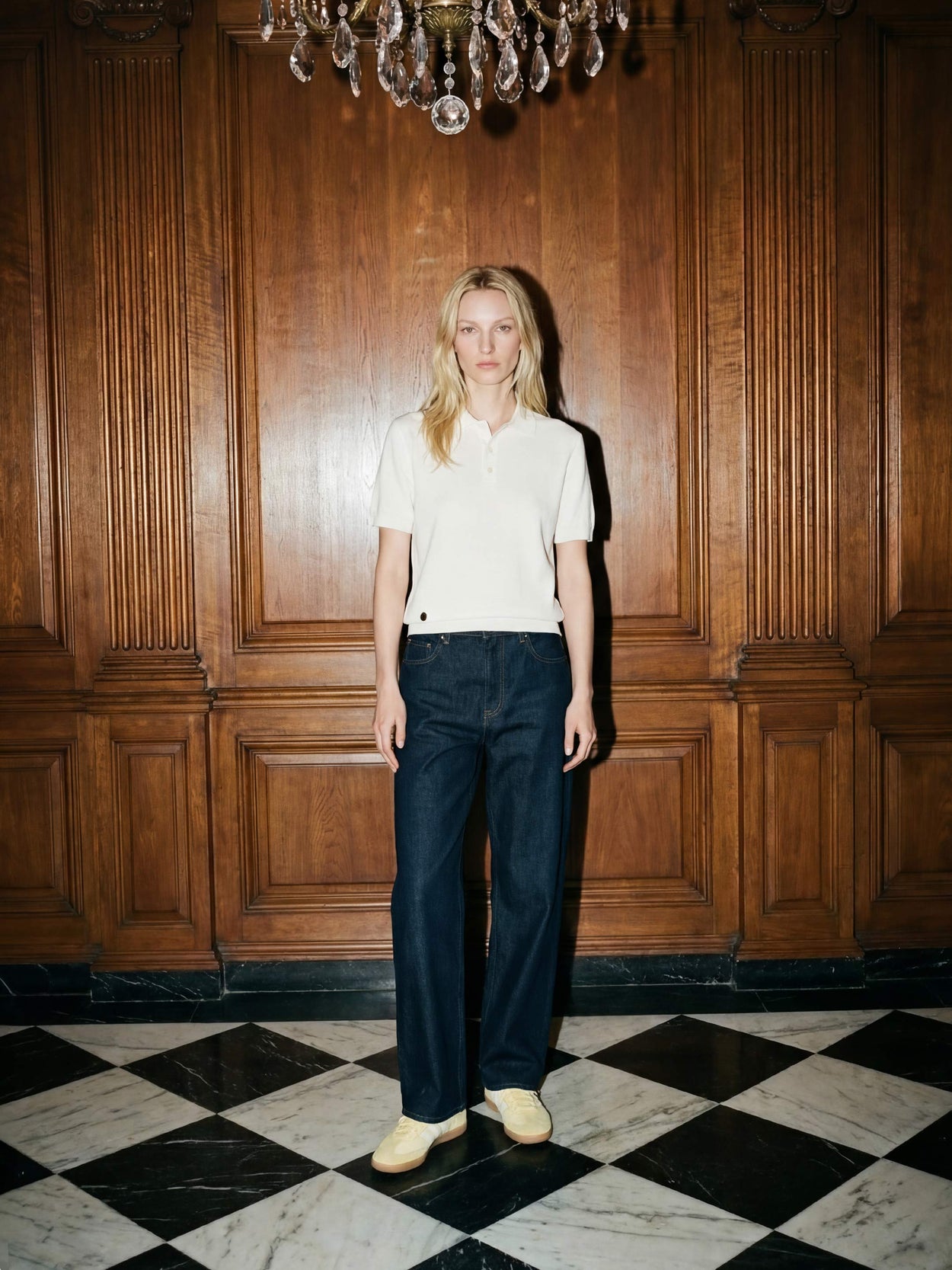 The Pique Polo Shirt Raw White Female Image