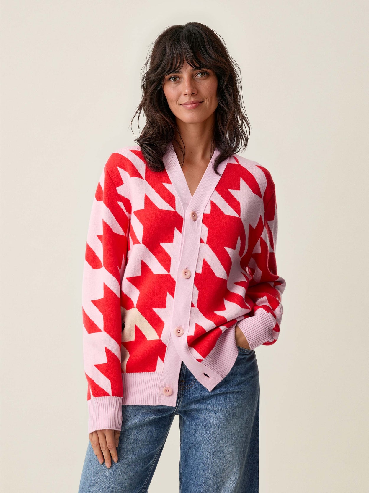 The Sheepstooth Cardigan Candyfloss Pink Female Image