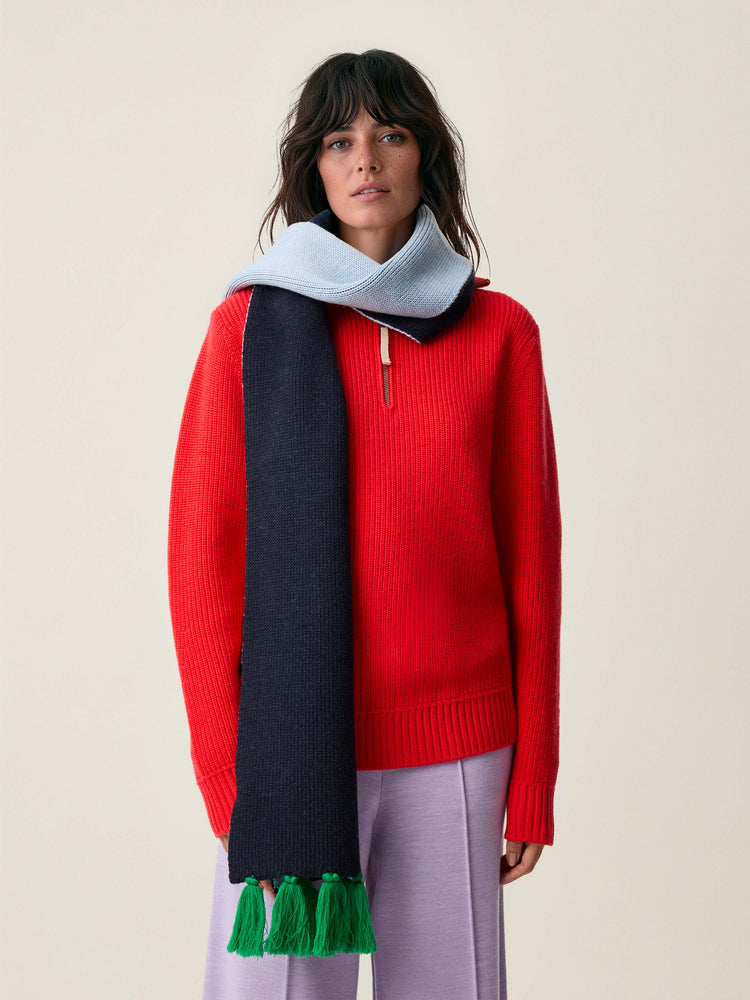 The Tassel Trail Scarf Cloud Blue Image