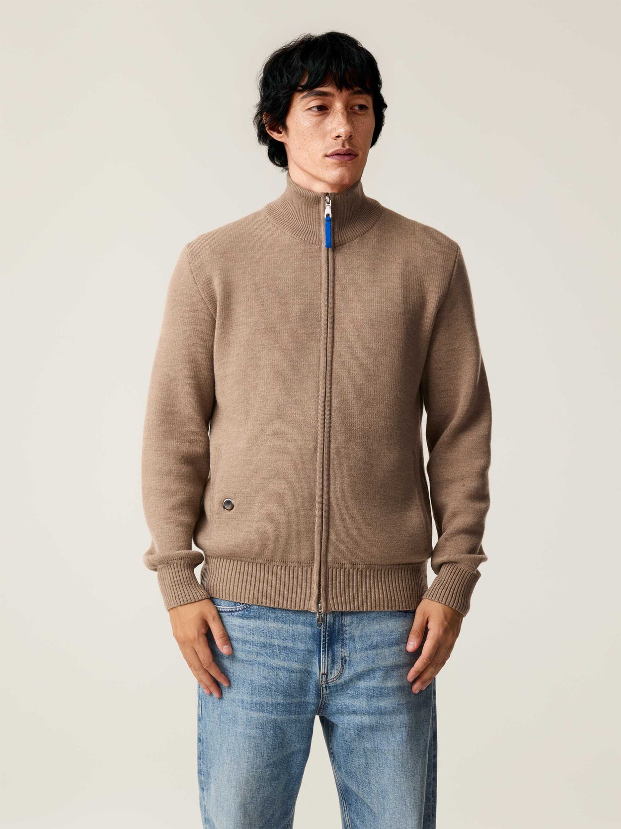 The Everyday Zip Through Fawn Brown Male Image