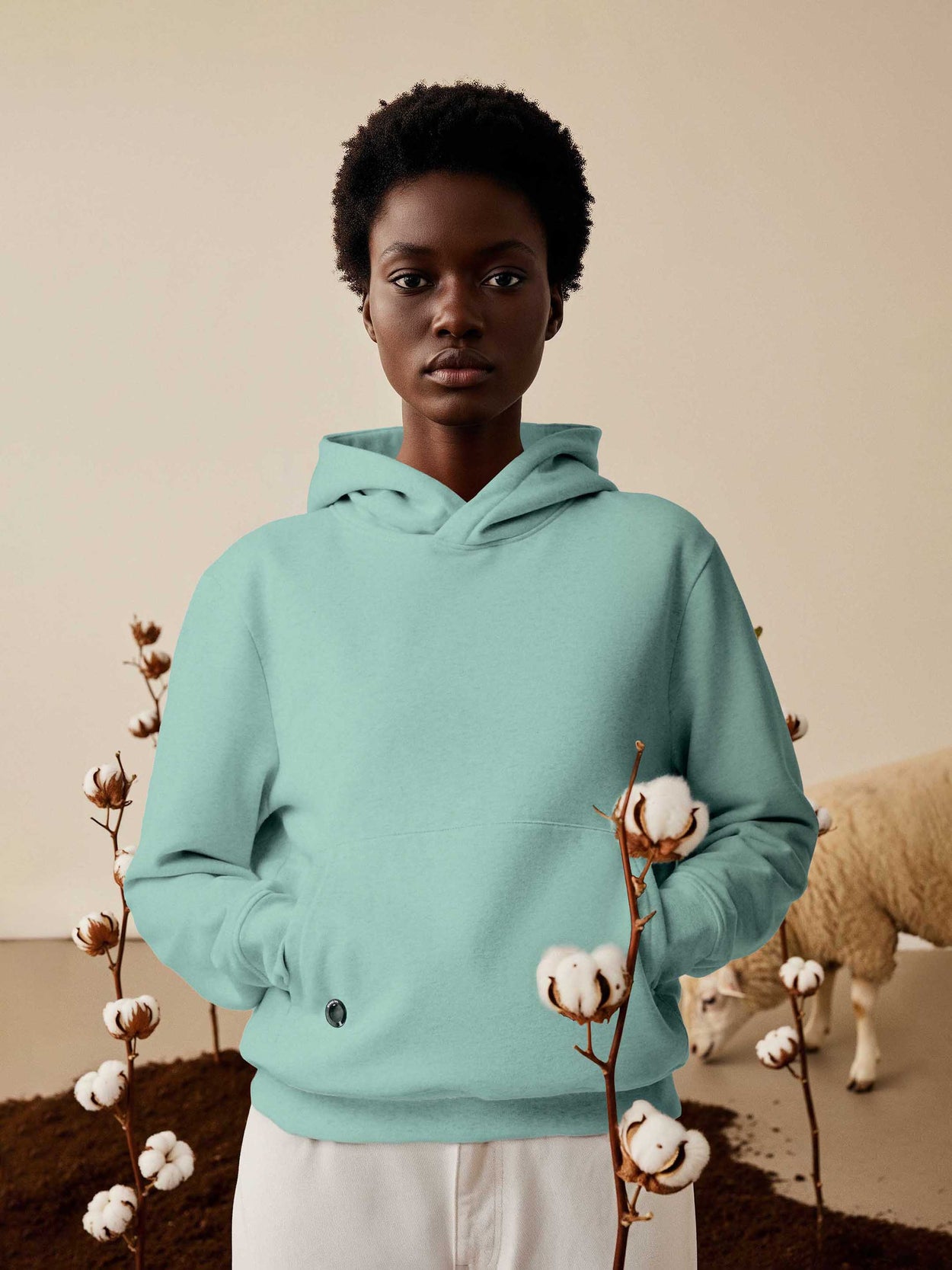 The Fibregen Hoodie Mineral Sea Female Image