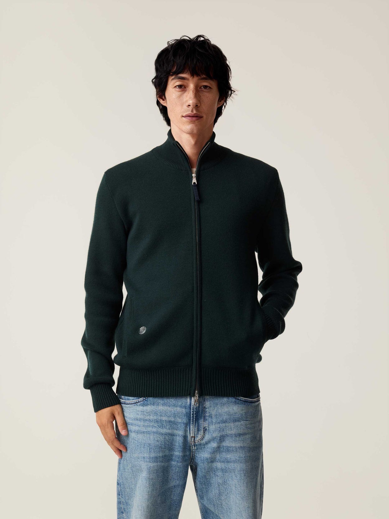 The Everyday Zip Through Forest Green Male Image