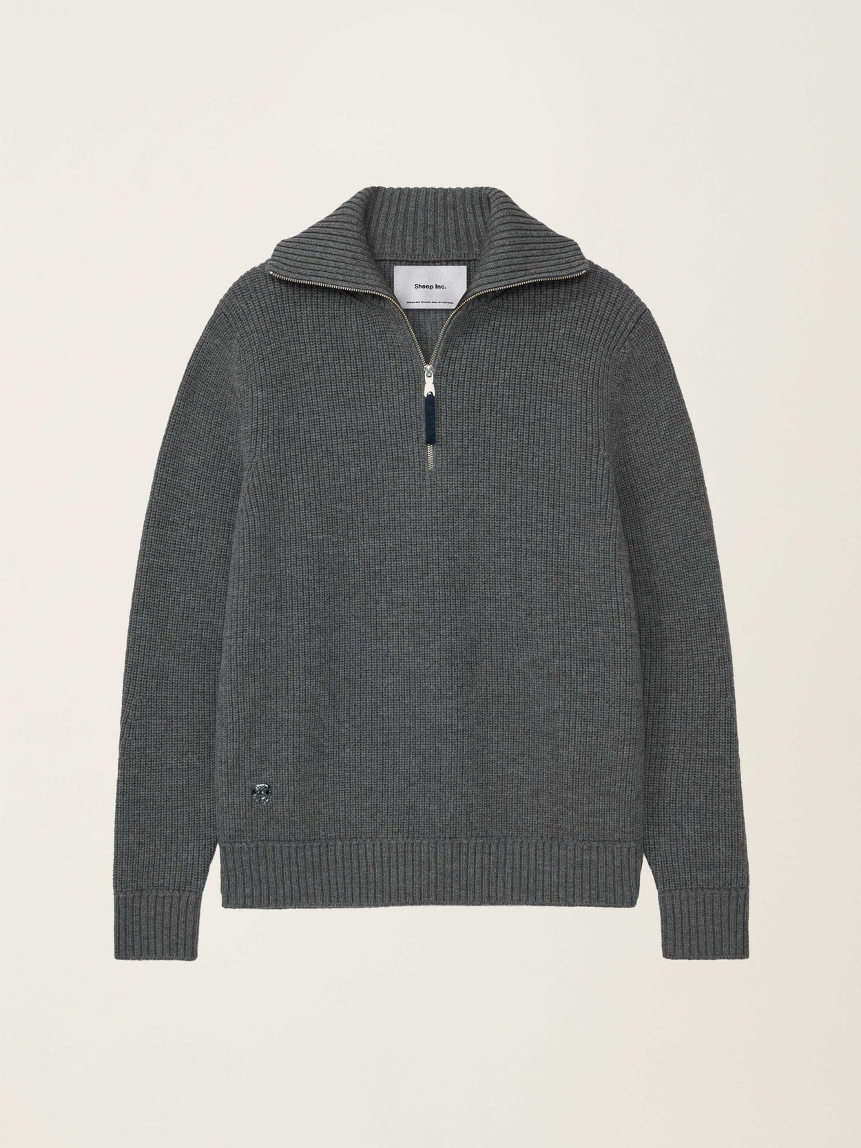 The Ridge Knit Half Zip Slate Grey Image