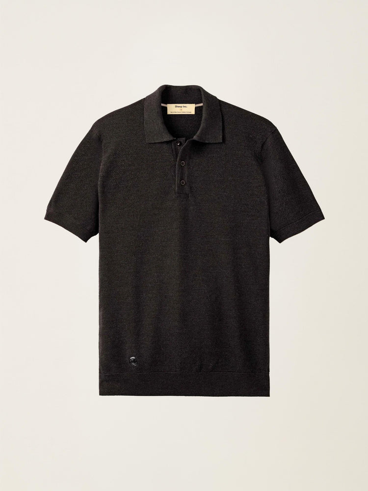 The Pique Polo Anthracite Black Image