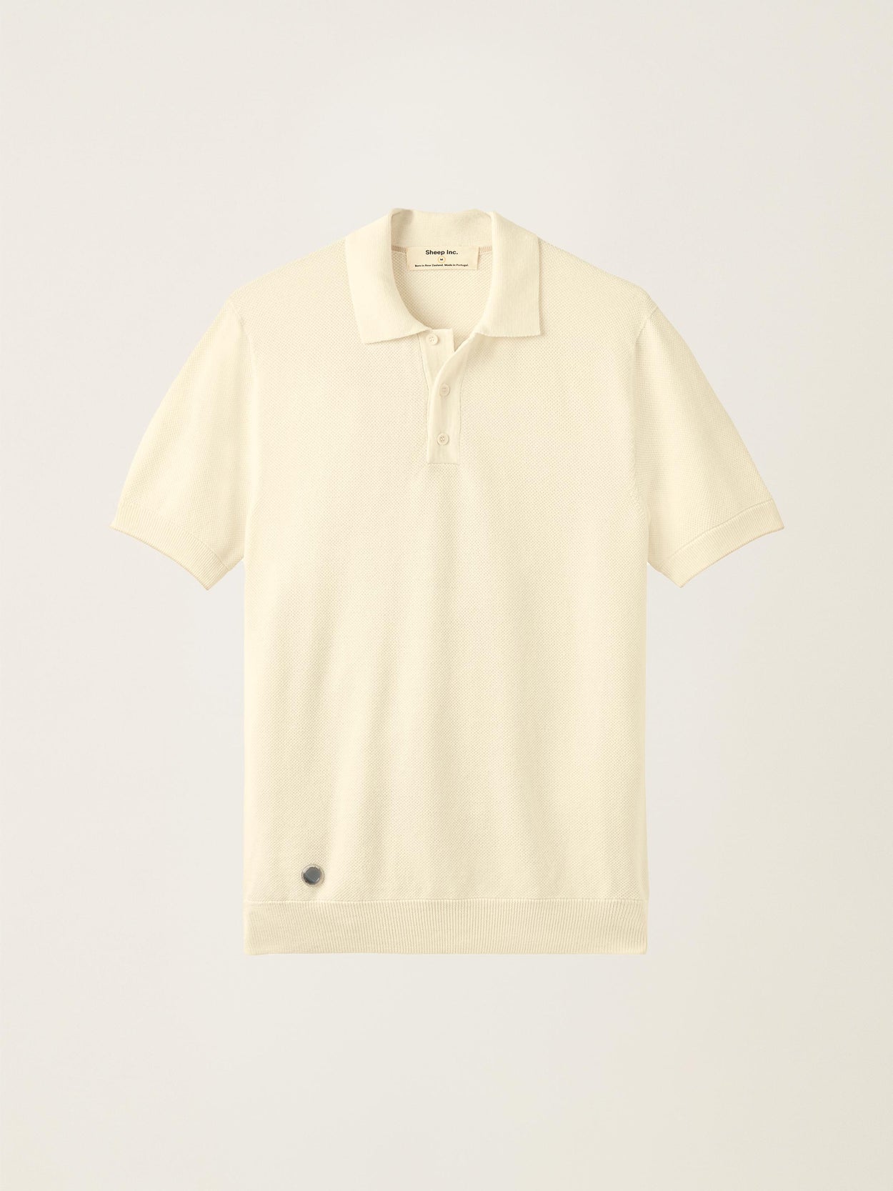 The Pique Polo Raw White Image
