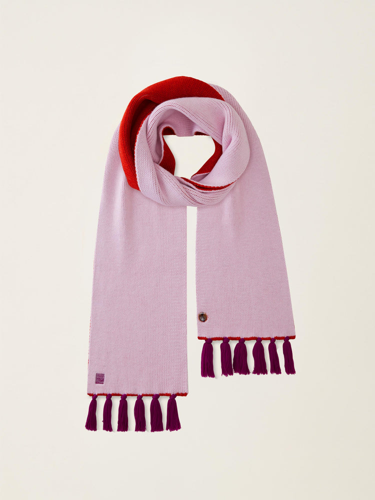 The Tassel Trail Scarf Candyfloss Pink Image