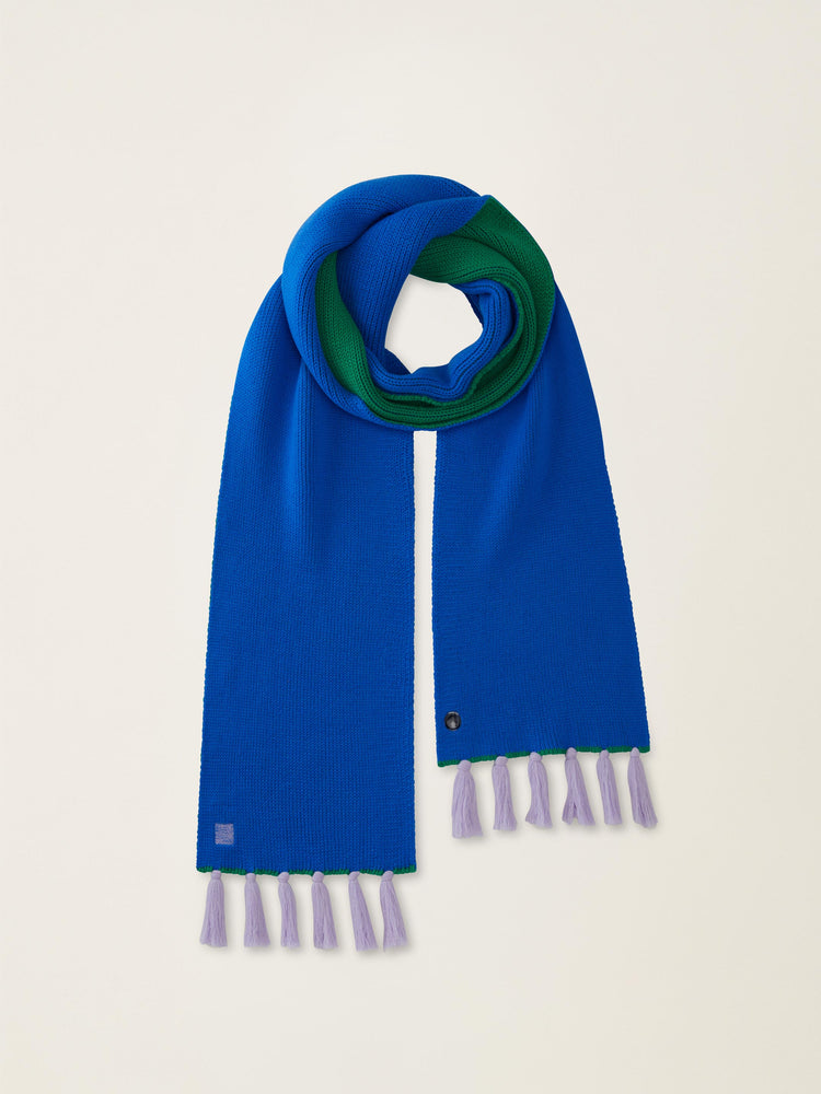 The Tassel Trail Scarf Cobalt Blue Image