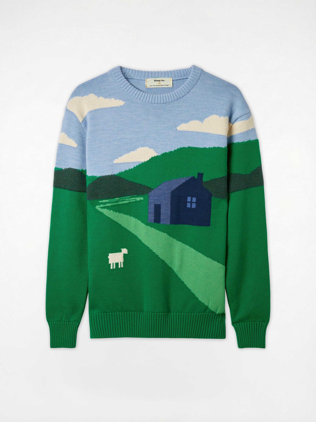 Sheepscape Crewneck Bottle Green
