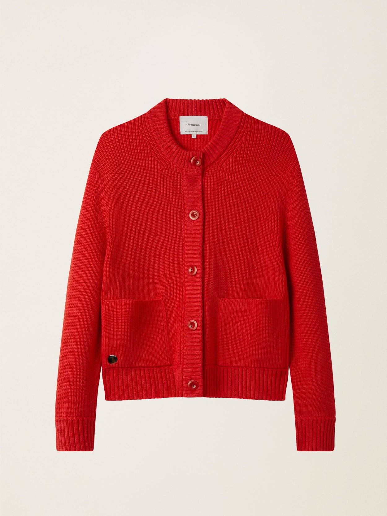 The Soft-Rib Cardigan Poppy Red Image