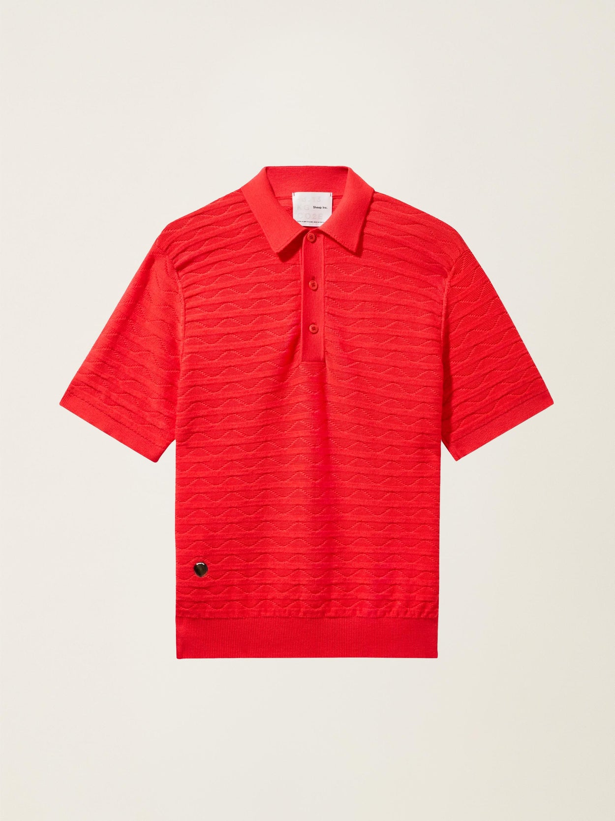 The Wave Textured Polo Poppy Red Image