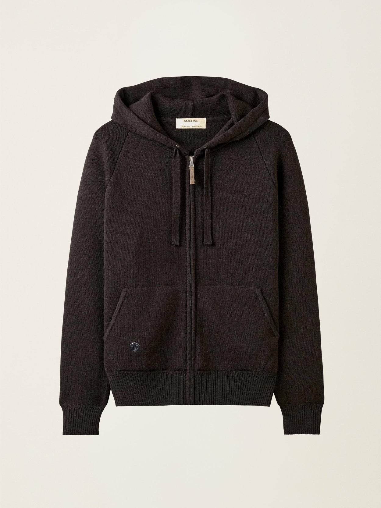 The Knitted Zip Hoodie Anthracite Black Image