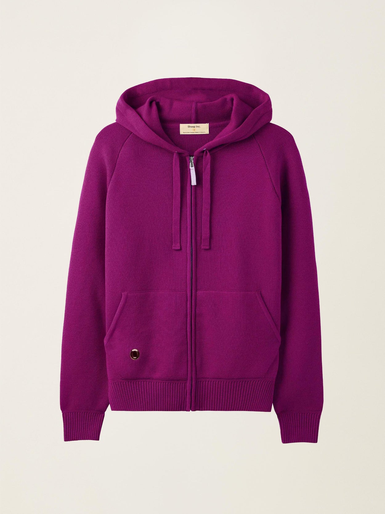 The Knitted Zip Hoodie Royal Purple Image