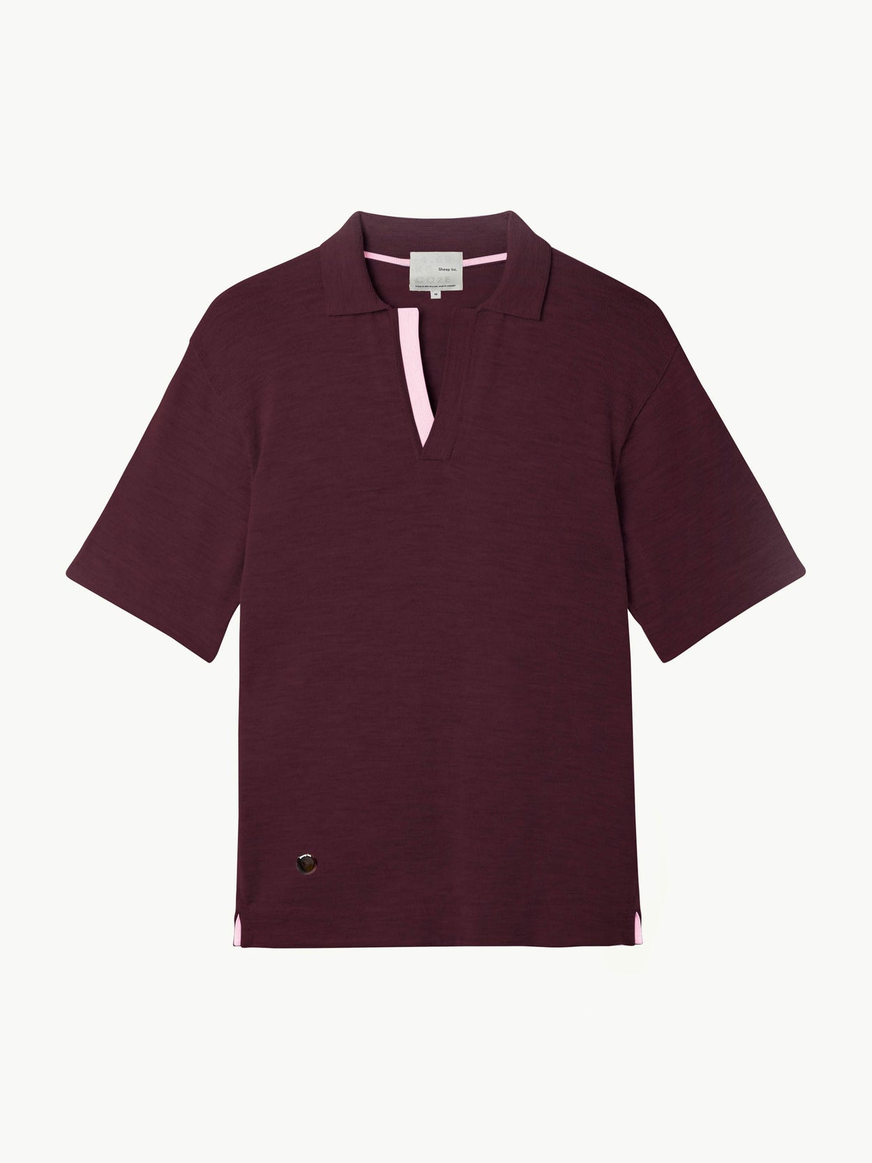 The Knitted Polo Shirt Konini Burgundy Image
