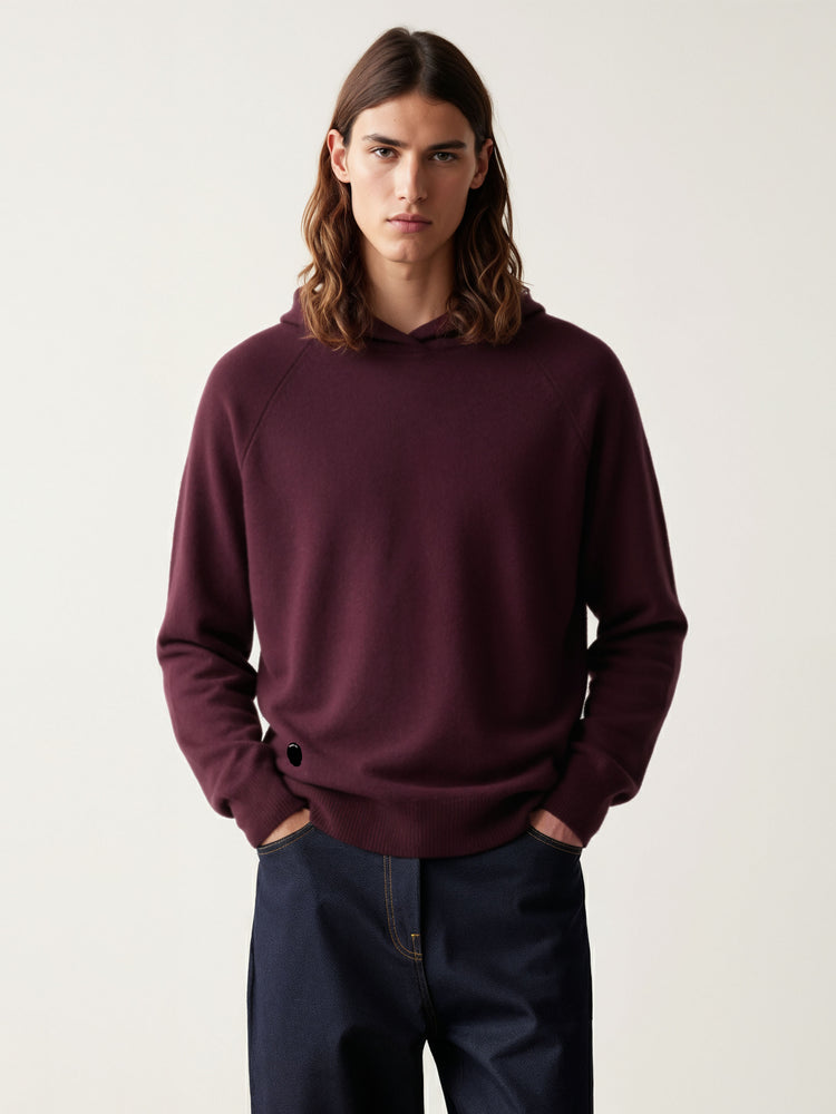 The Knitted Hoodie Konini Burgundy Image