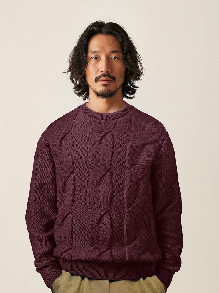 The Cable Knit Konini Burgundy Image