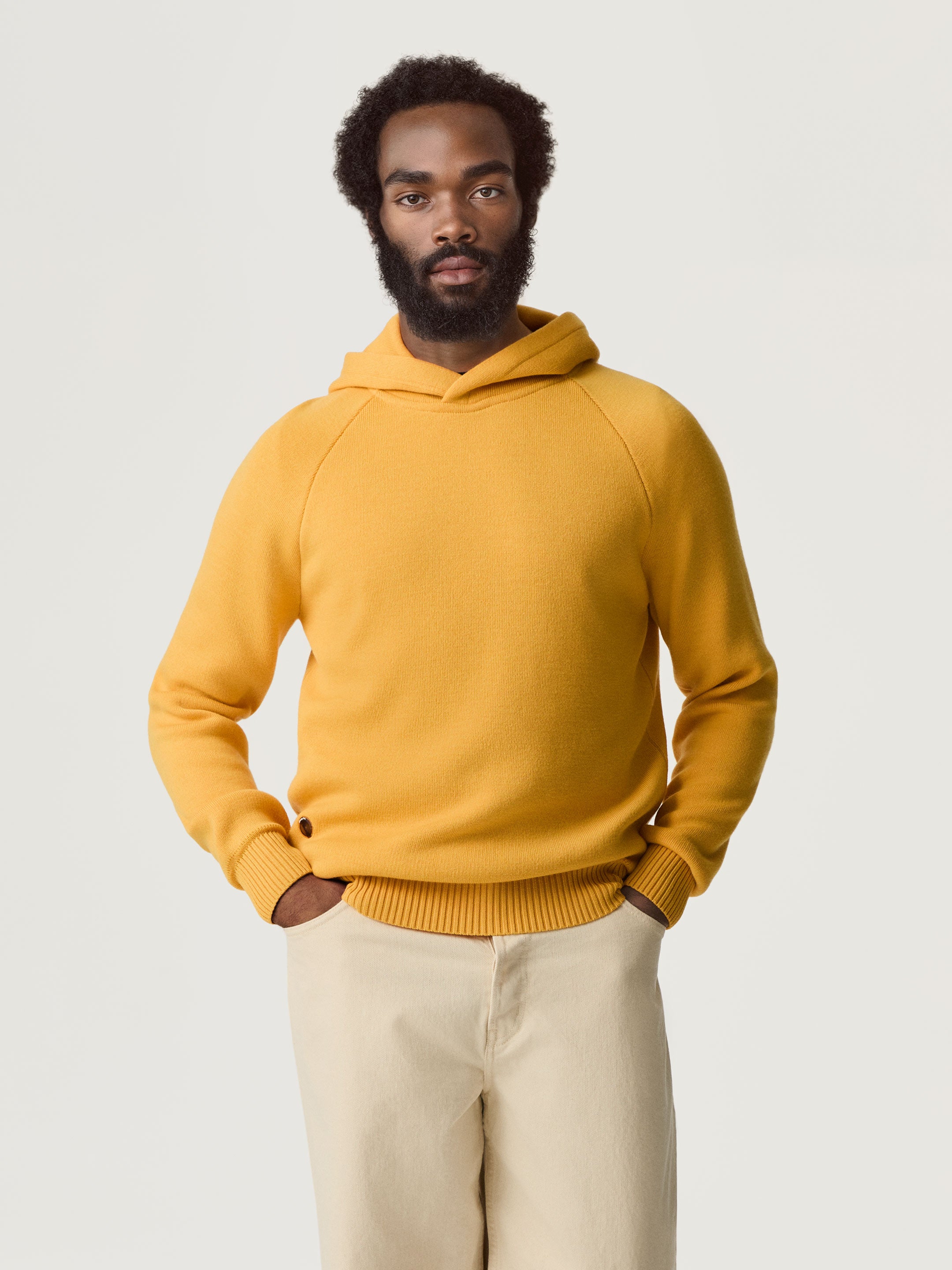 Sunflower yellow knitted hoodie men s women s sheep inc