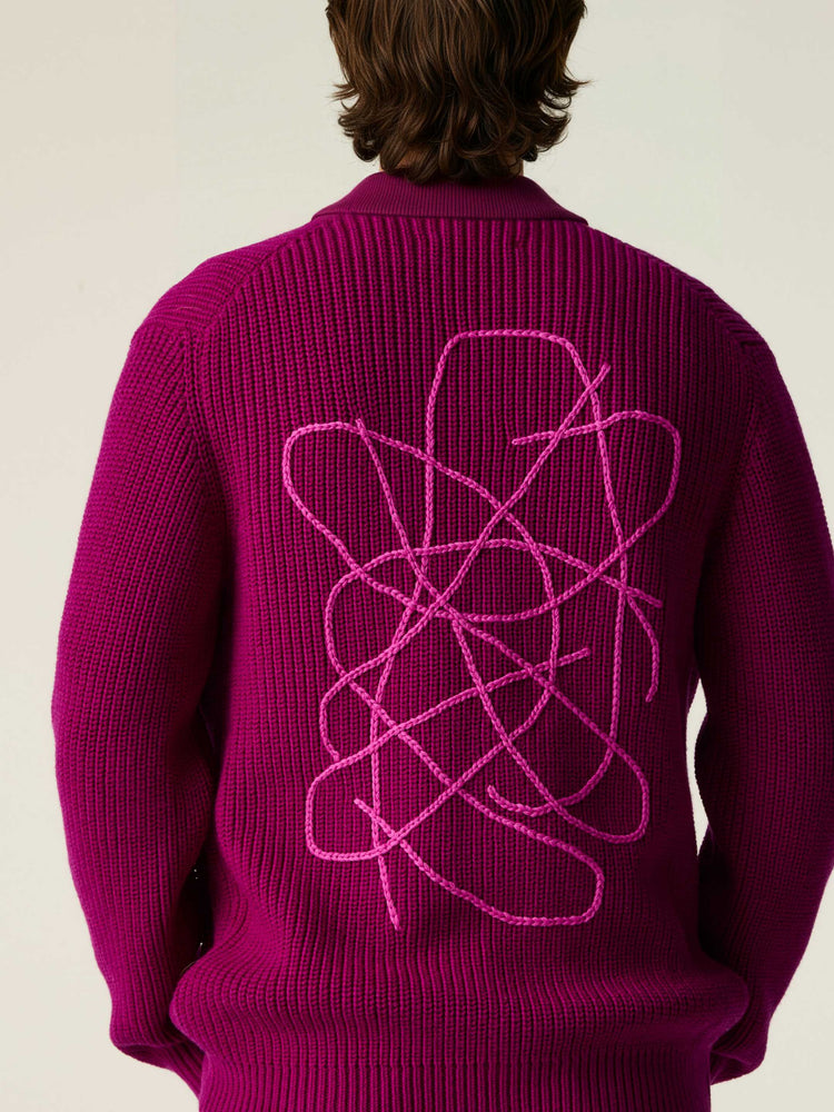 The Smit Mark Cardigan Royal Purple Image