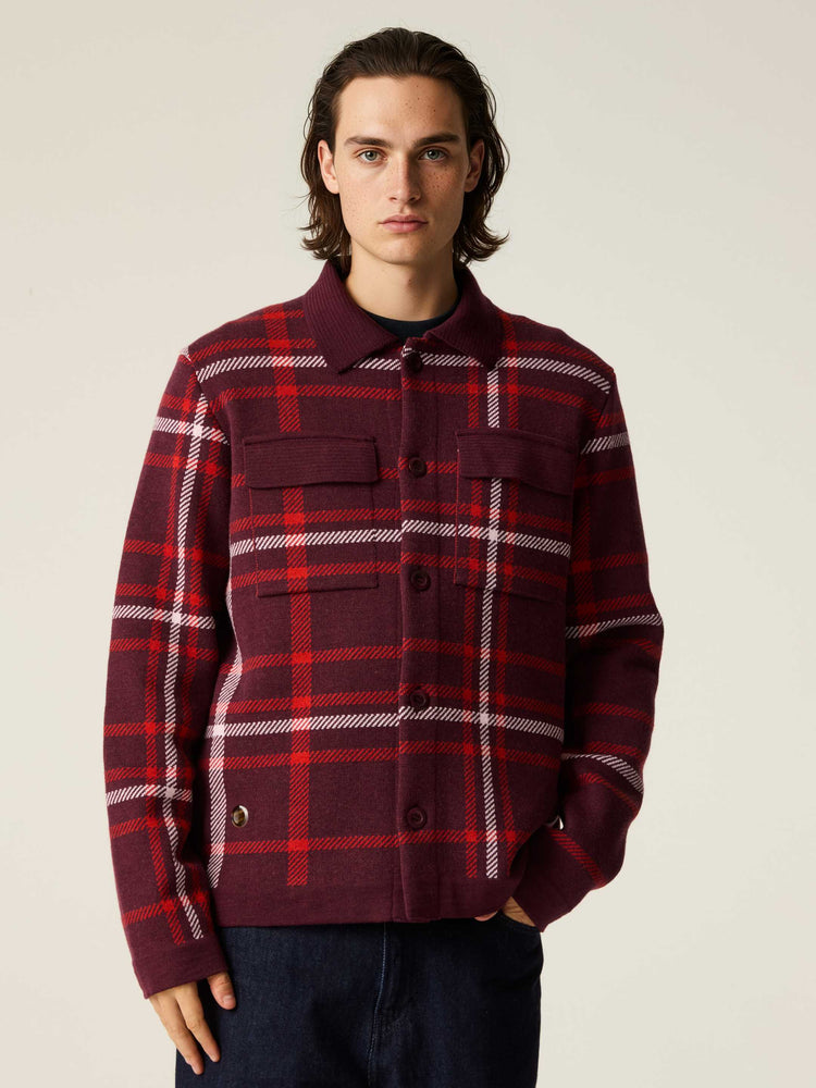 The Plaid Over Shirt Konini Burgundy Image