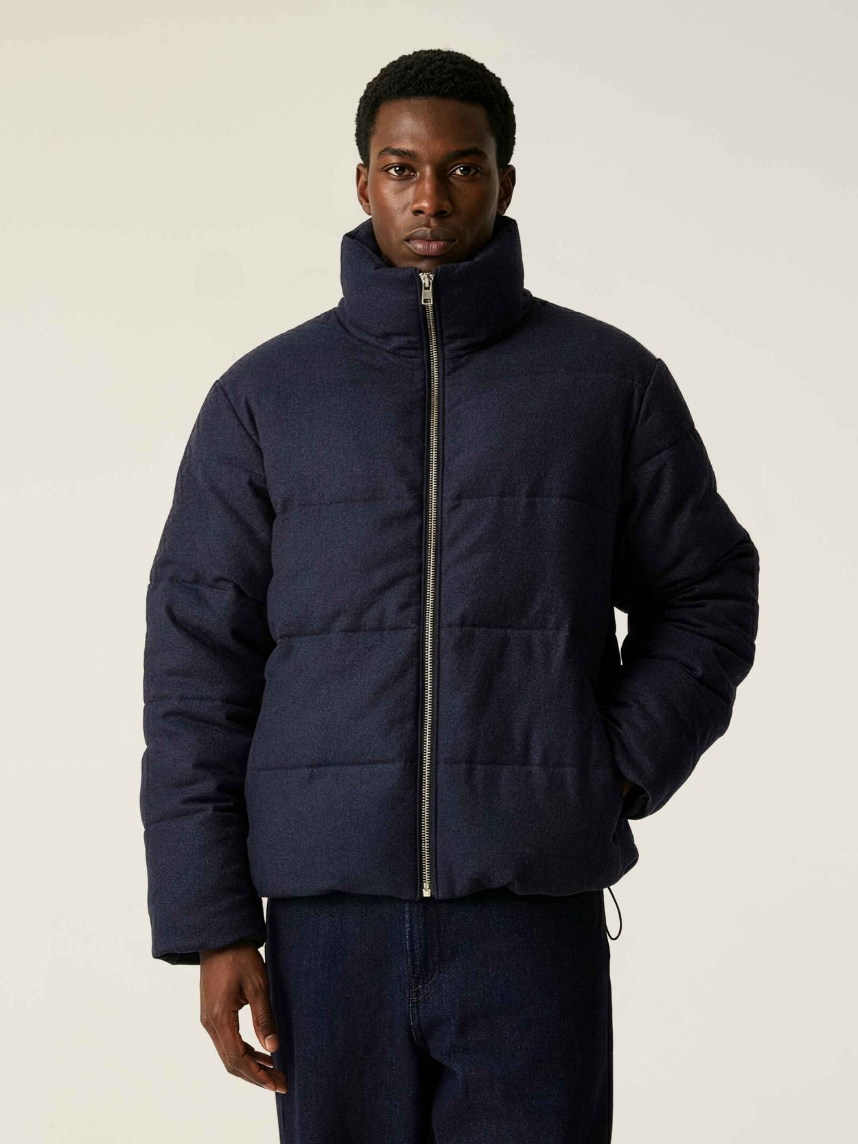 The Wool Puffer Jacket Pacific Blue Male Image
