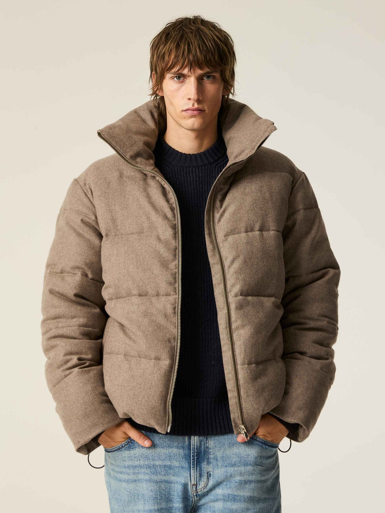 The Wool Puffer Jacket Fawn Brown Image