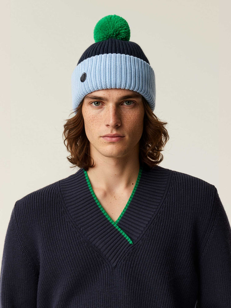 The Iconic Bobble Beanie Pacific Blue Image