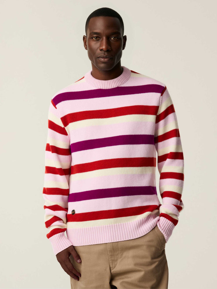 The Stripe Crewneck Candyfloss Pink Image