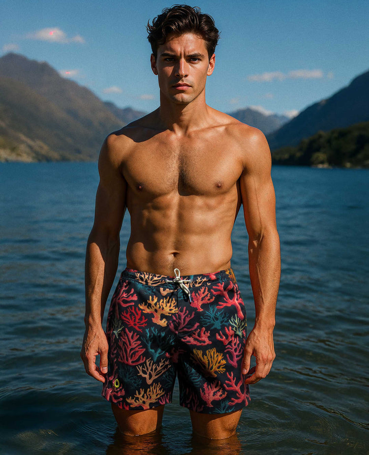 The Merino Swim Shorts Midnight Reef Image