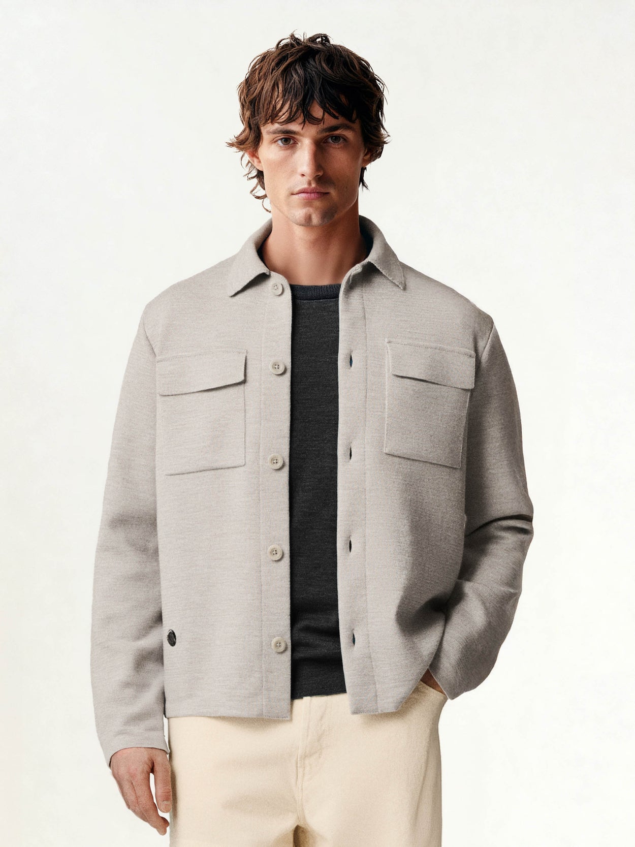 The Over Shirt Moon Grey Male Image