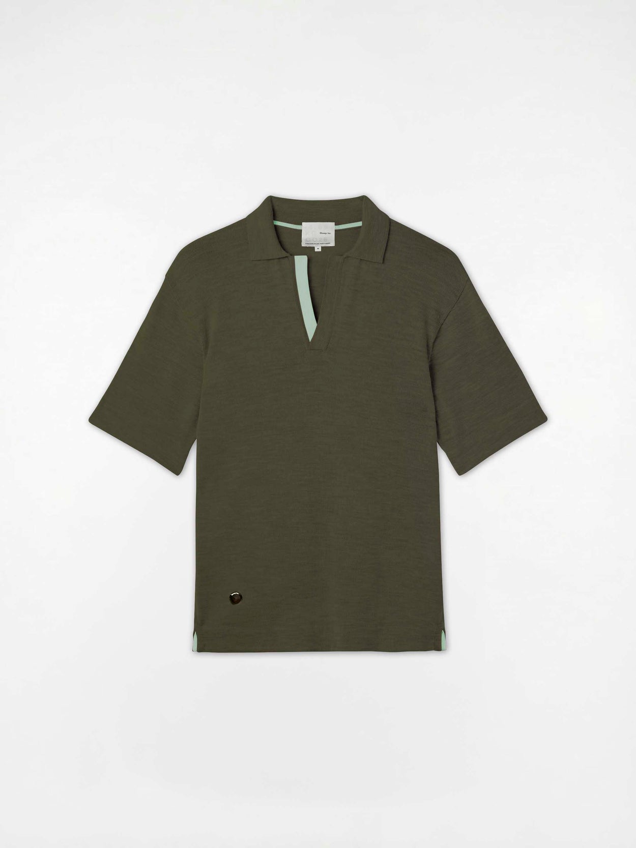 Knitted Polo Shirt Moss