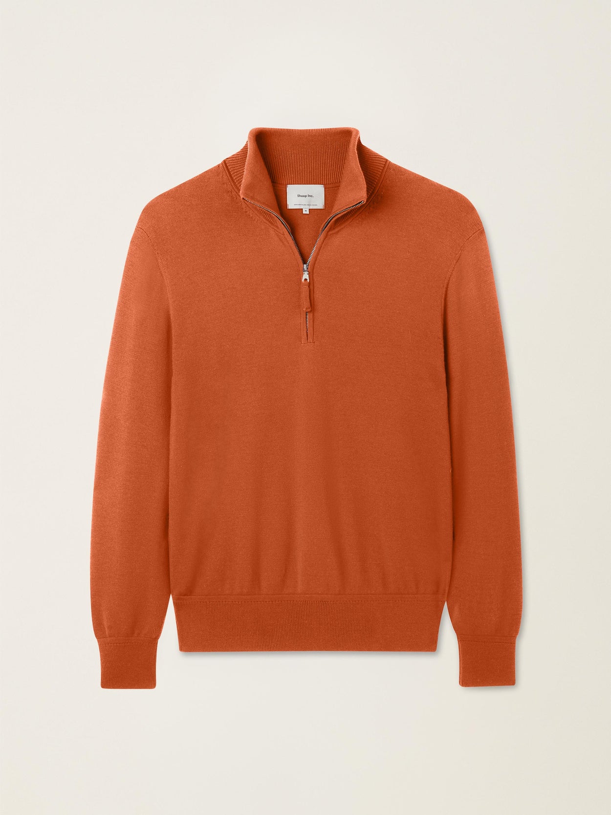 The Half Zip Jumper Burnt Orange Male Image