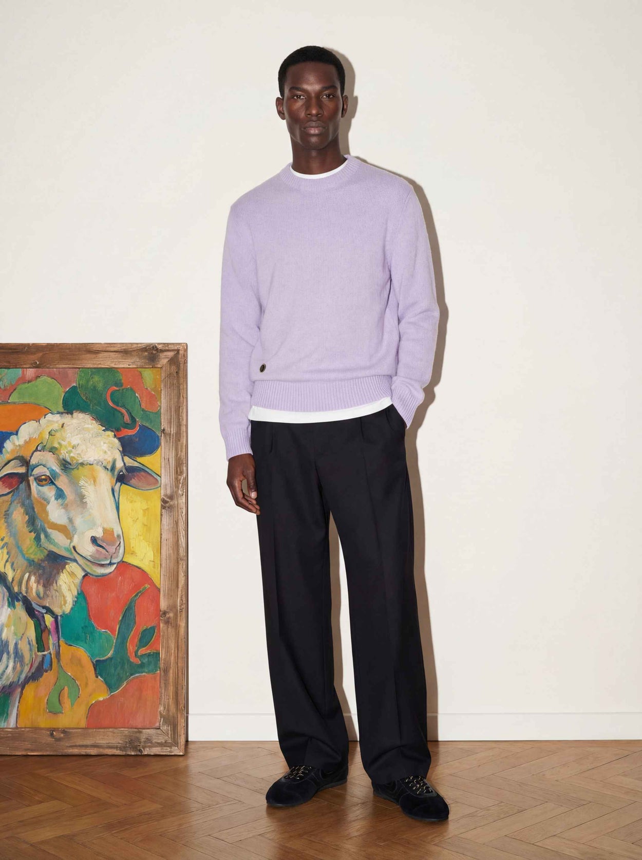 The Original Crewneck Jumper Lupin Lilac Male Image