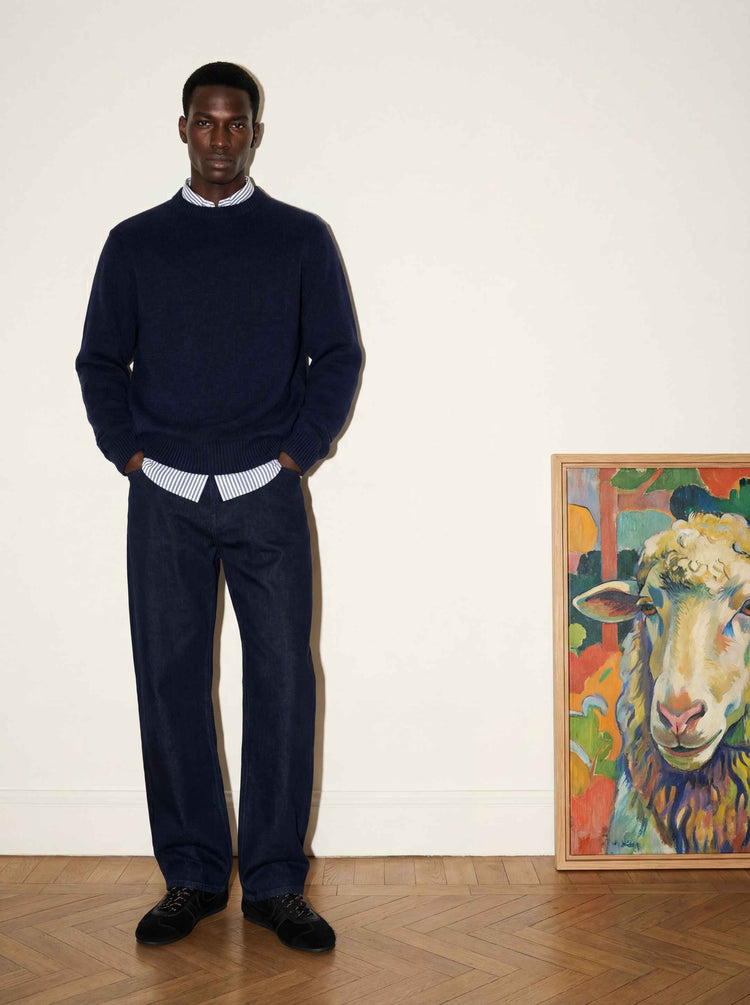 The Original Crewneck Jumper Pacific Blue Image