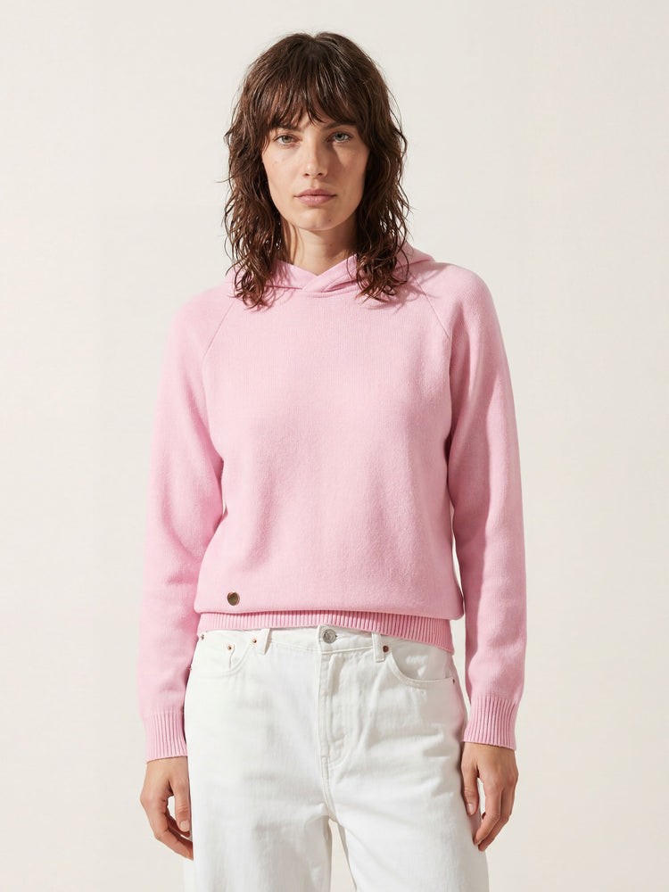 The Knitted Hoodie Candyfloss Pink Image