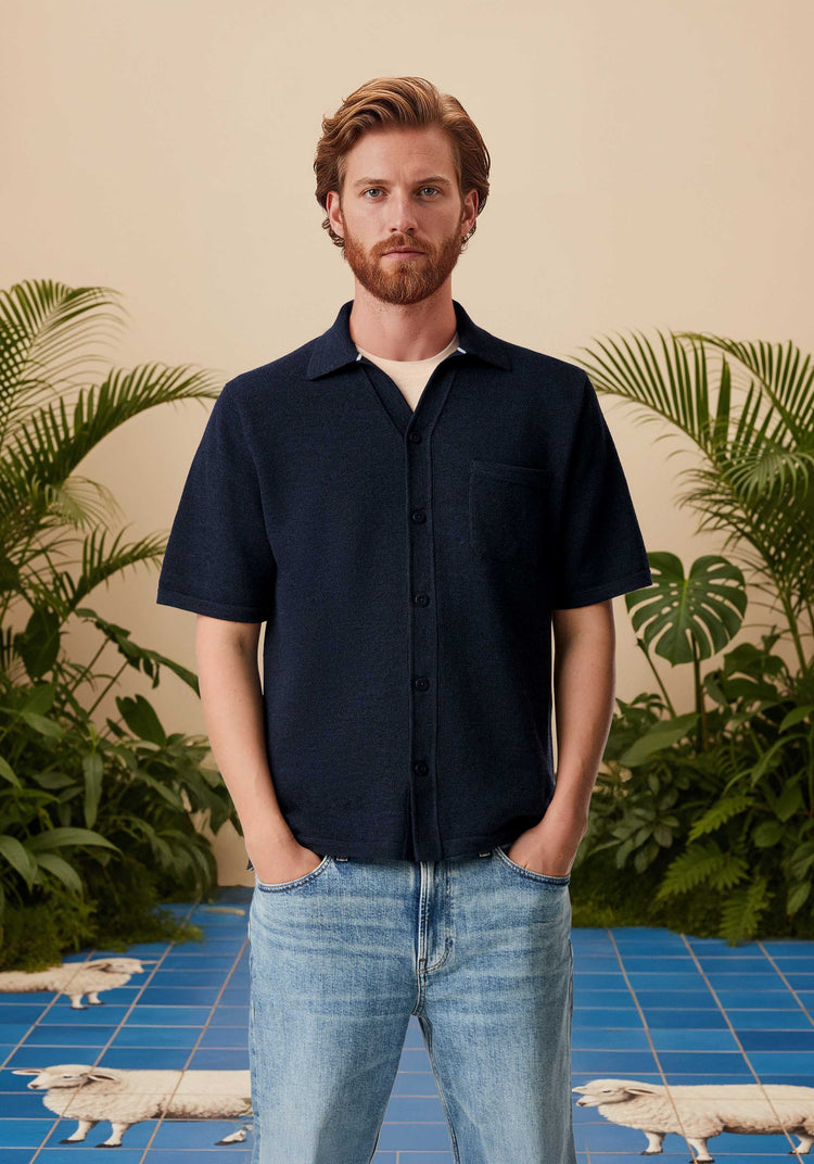 The Pique Shirt Pacific Blue Image