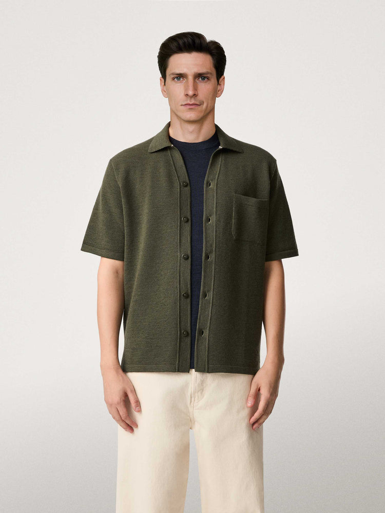The Pique Shirt Moss Green Image