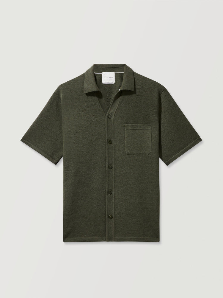 The Pique Shirt Moss Green Image