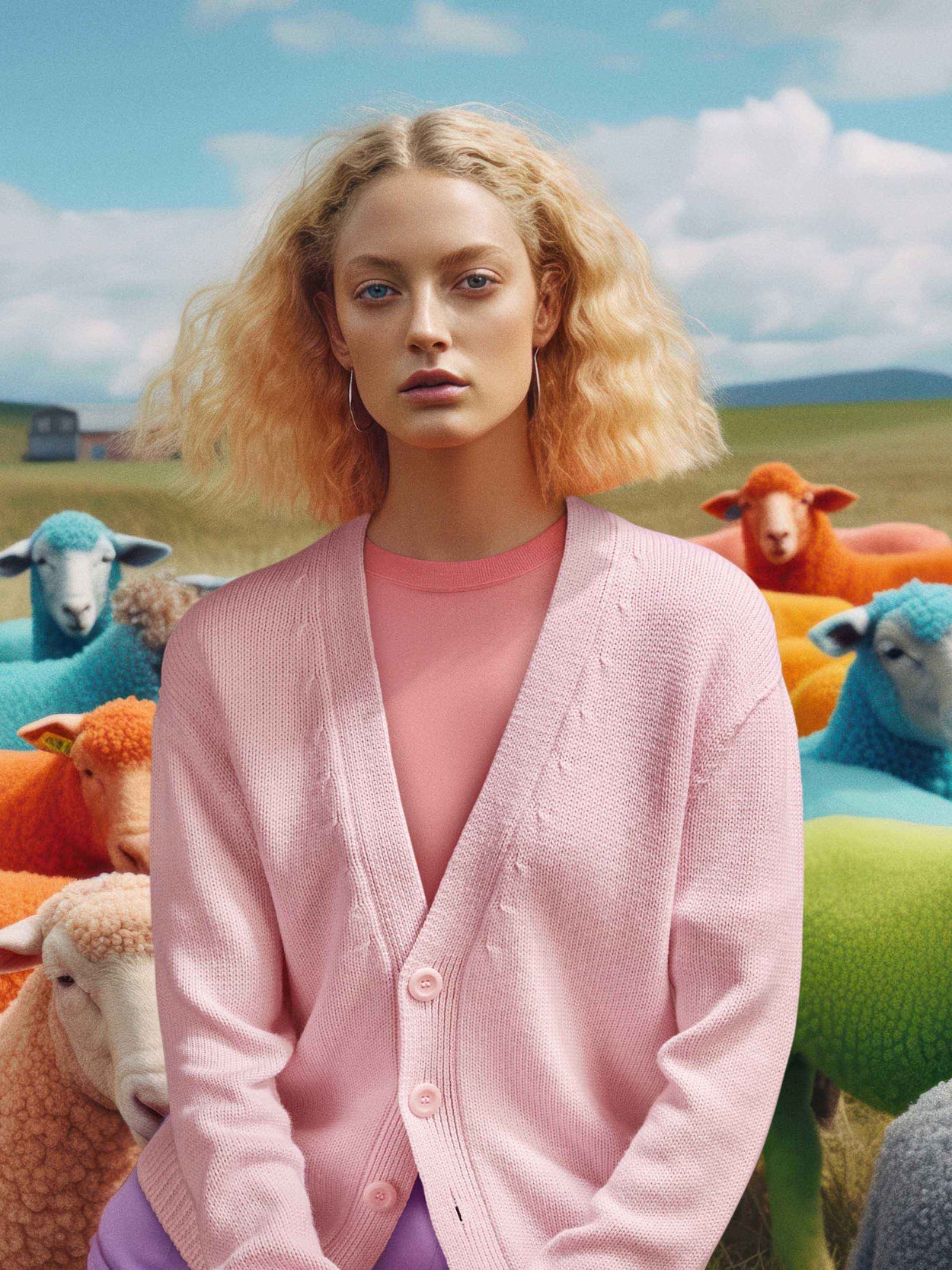 Candyfloss Pink Knitted Cardigan - Men's/Women's - Sheep Inc