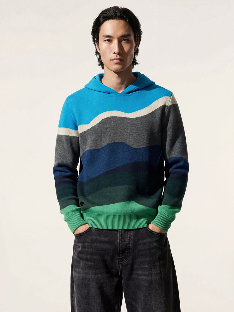 The Sheepscape Hoodie Turquoise Blue Image