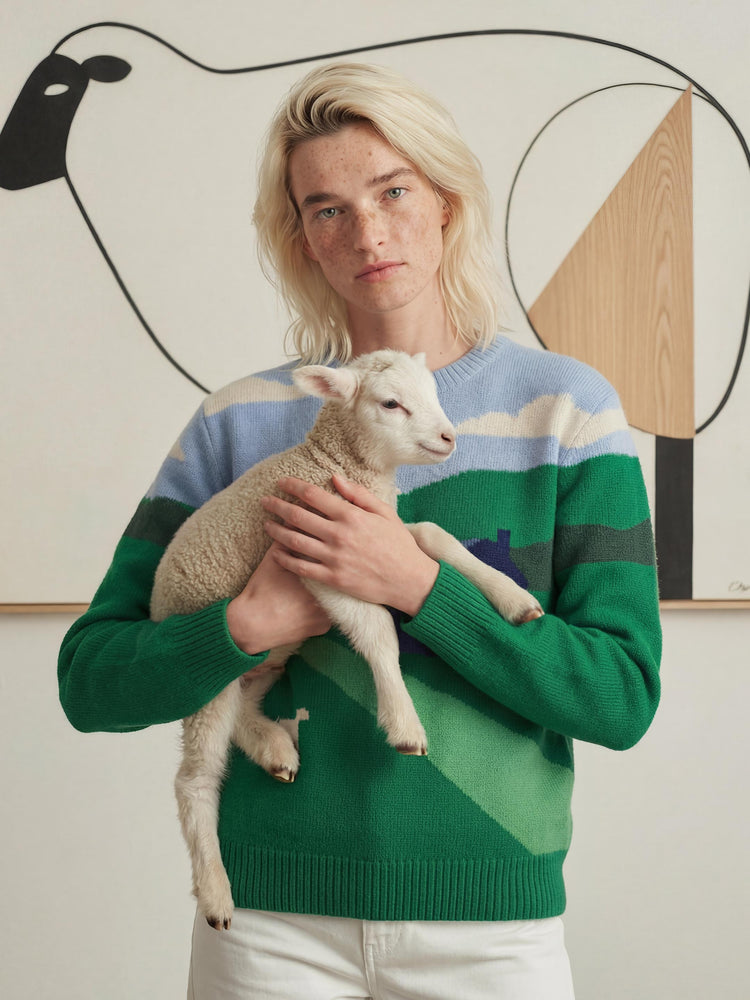 The Sheepscape Crewneck Bottle Green Image