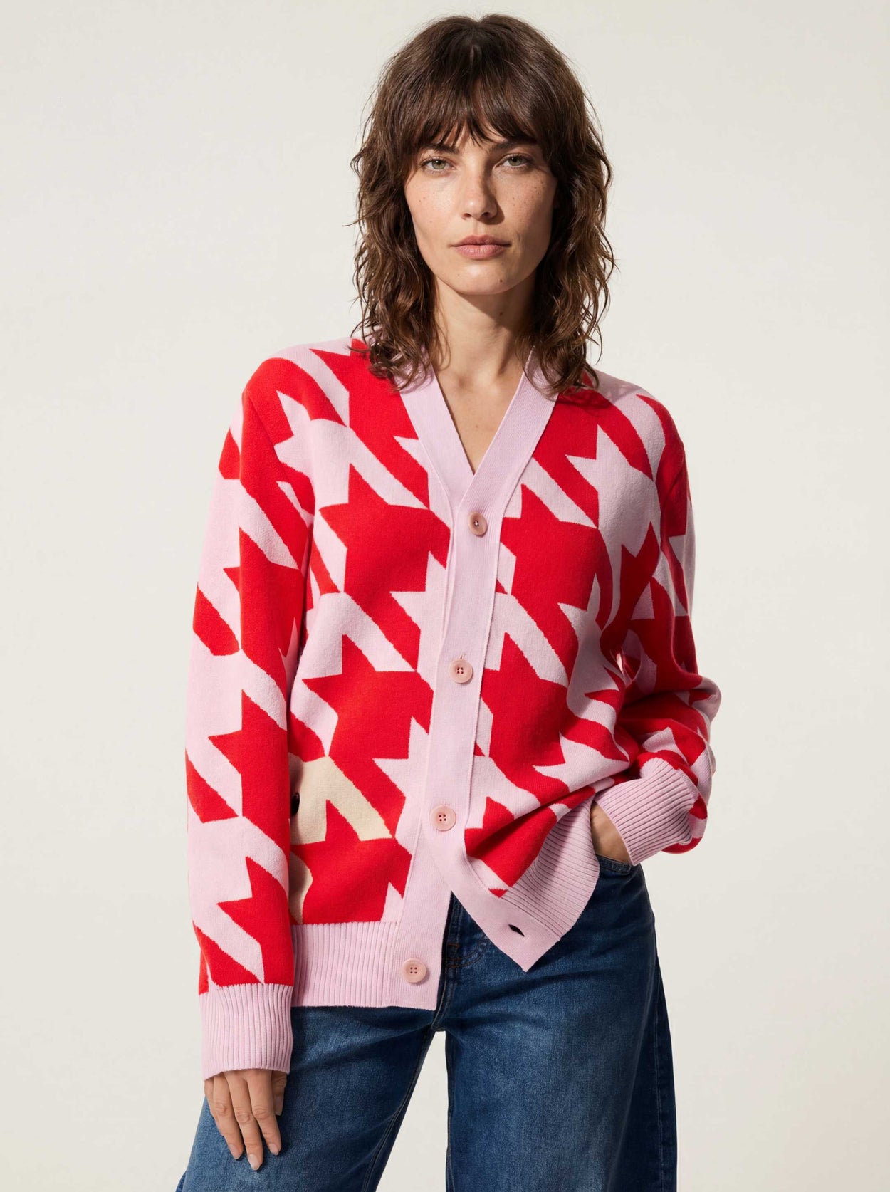 The Sheepstooth Cardigan Candyfloss Pink Female Image