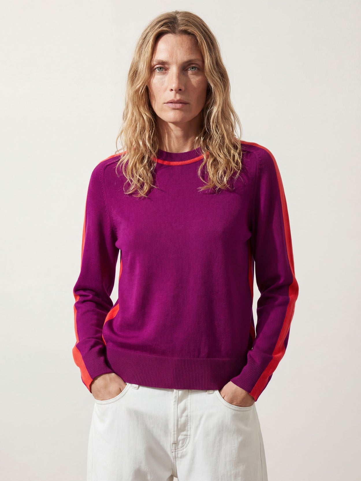 The Silhouette Crewneck Royal Purple Female Image