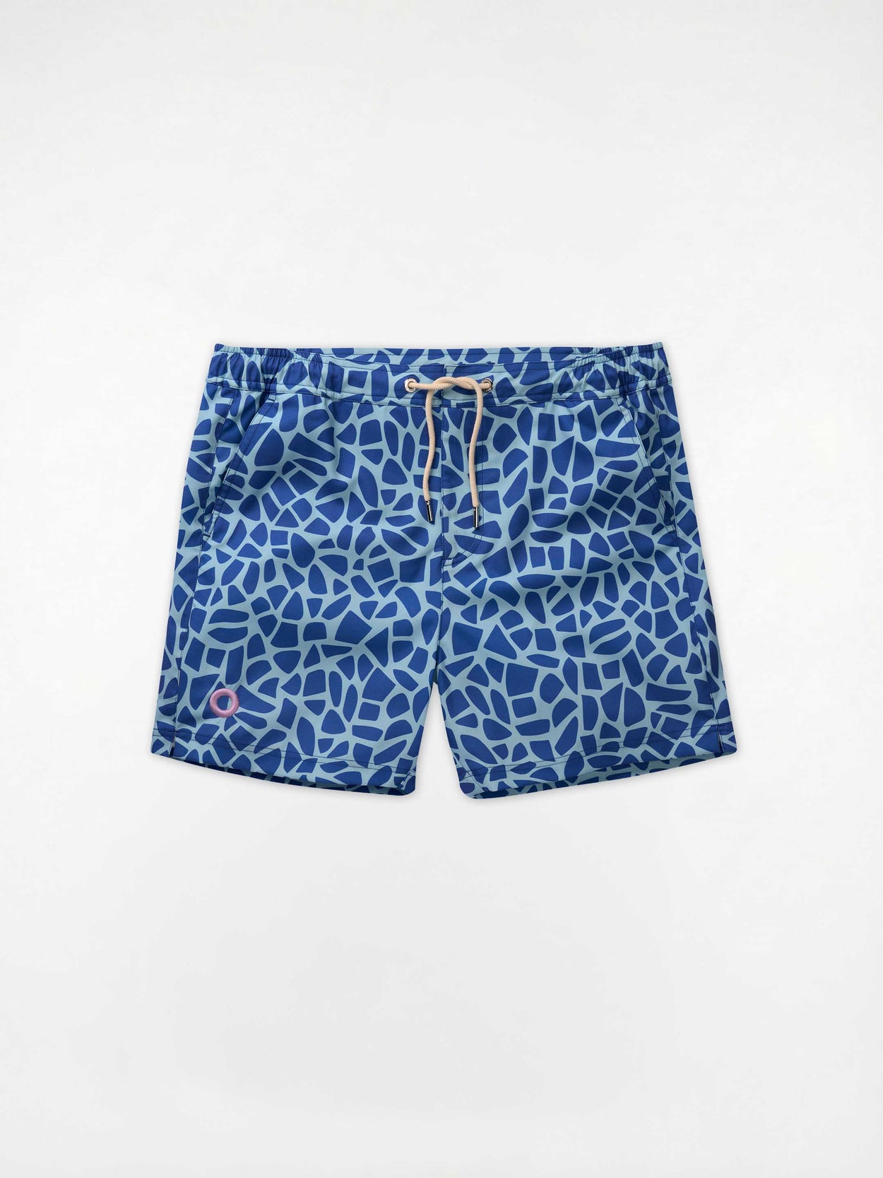 The Merino Swim Shorts - Cobalt Mosaic