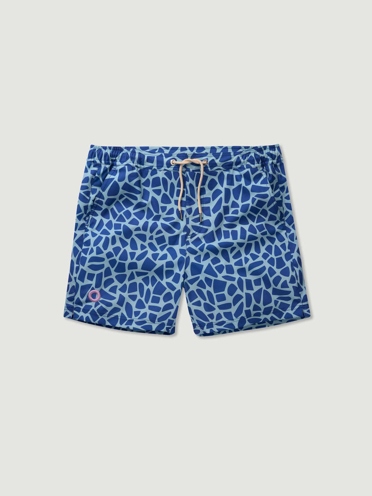The Merino Swim Shorts Cobalt Mosaic Image