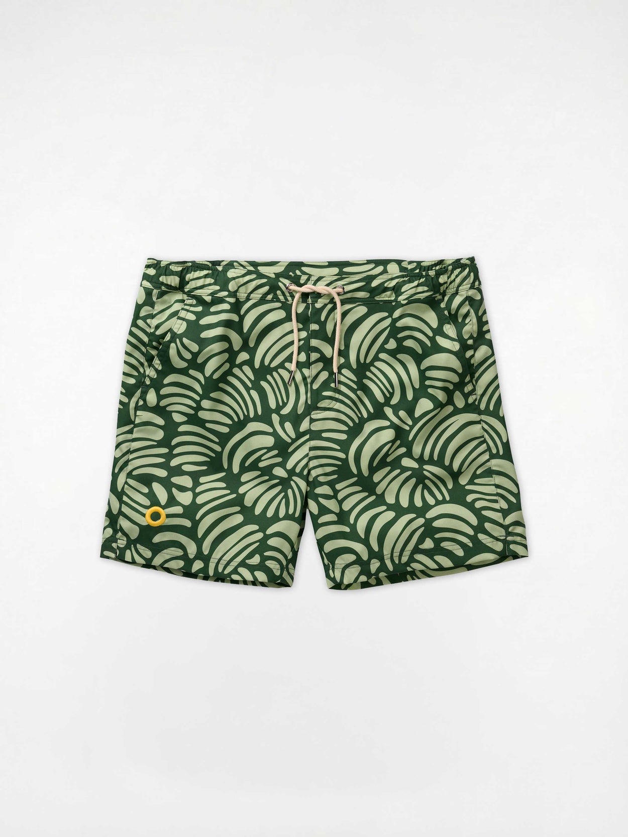 The Merino Swim Shorts - Green Tropic